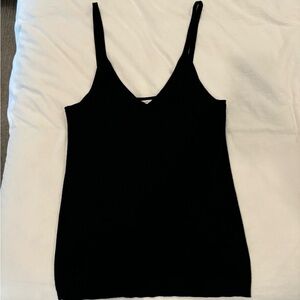 Equipment cotton/silk/cashmere knit tank L